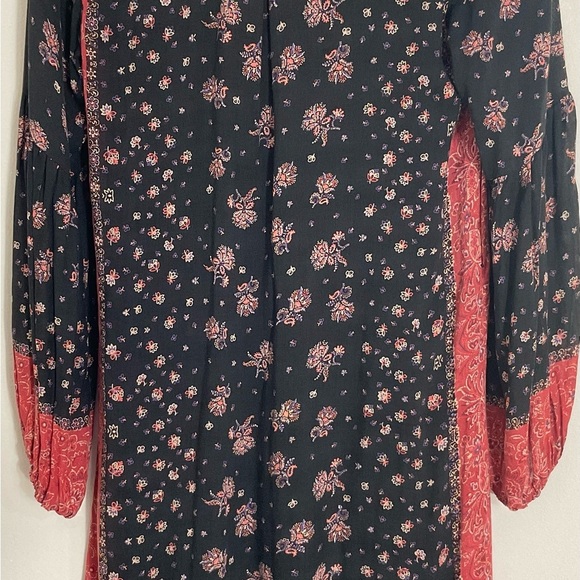 Free People Boho Blouse Size Small Floral Balloon Sleeve W Black Camisole Set - Picture 13 of 13
